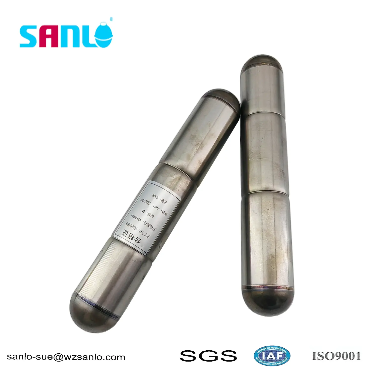 Metallinen titaaninen kelluva pallo 45*260